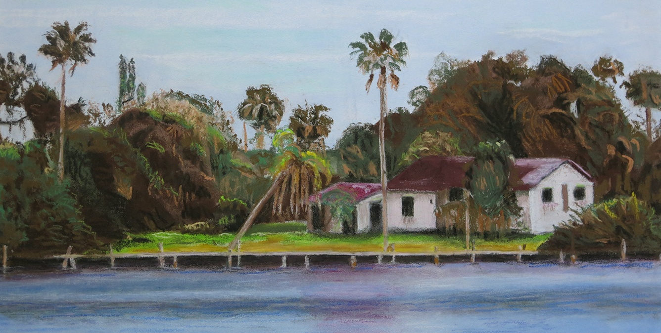 Pastel landscape painting: Old Florida